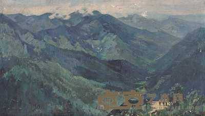 侯一民 风景 50×80cm